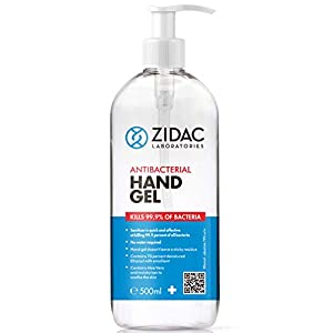 Zidac 70% Alcohol Hand Sanitiser - 500ml Pump Top - Hospital Grade