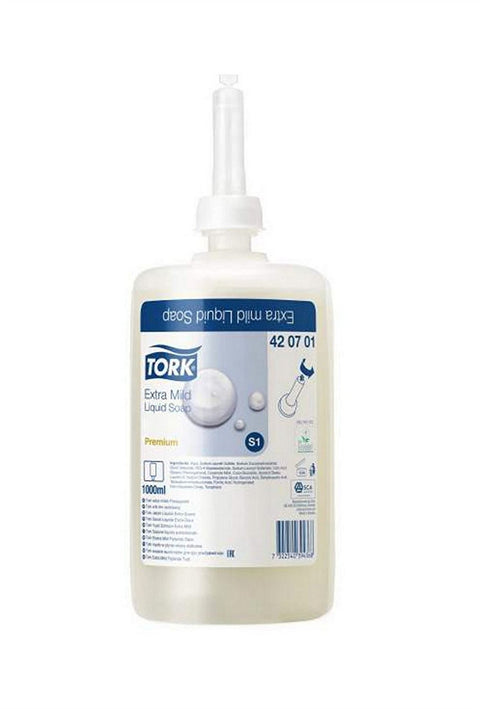 Tork Premium Liquid Soap - Extra Mild Non-Perfumed 1000ml - Single Bottle
