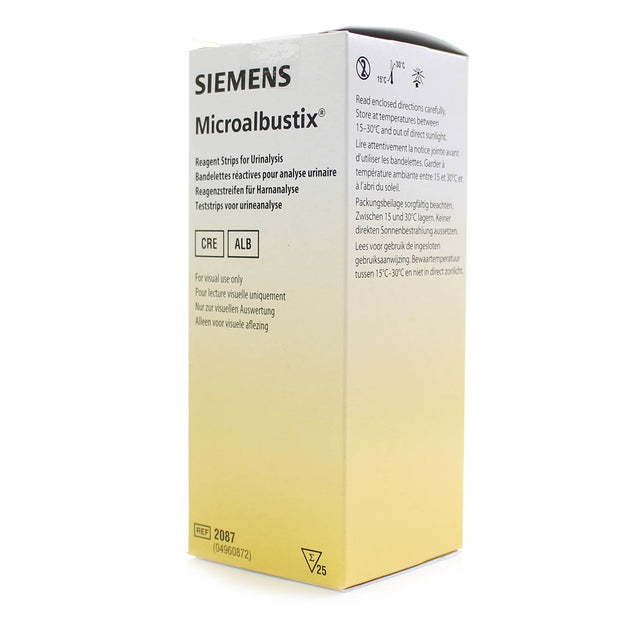 Siemens Urinalysis Reagent Strips, Microalbustix (Pack of 25)