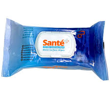 Santé Moist Antibacterial Sanitising Wipes - Pack of 72