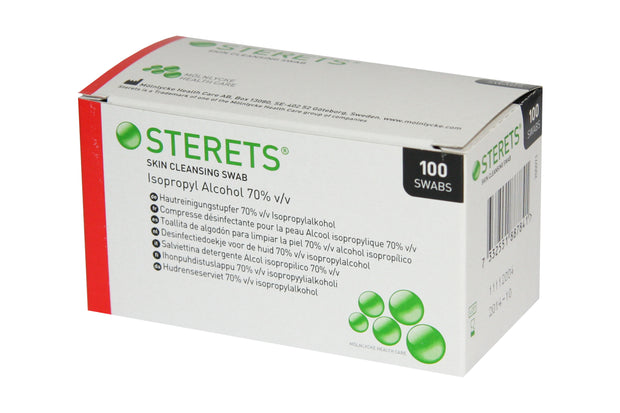Sterets Pre-Injection Swabs - Box of 100