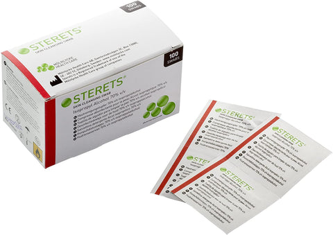 Sterets Pre-Injection Swabs - Box of 100