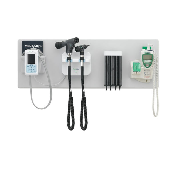 Welch Allyn GS 777 Wall Unit - PanOptic Ophthalmoscope & MacroView Otoscope with Connex BPM & SureTemp Thermometer