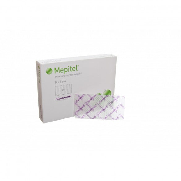 Mepitel Soft Silicone Wound Contact Layer with Safetac® Technology - 8x10cm Box of 5