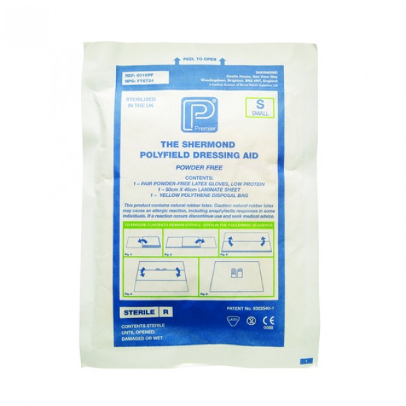 Polyfield Dressing Aid Pack - (Yellow) Large - With Latex Powder-Free ...
