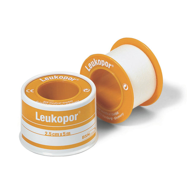 Leukopor® 1.25cm x 5m Zinc Surgical Adhesive Tape per Roll