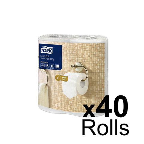 Tork Conventional Toilet Roll Premium 3Ply - 100170- 40 Rolls x 170 Sheets