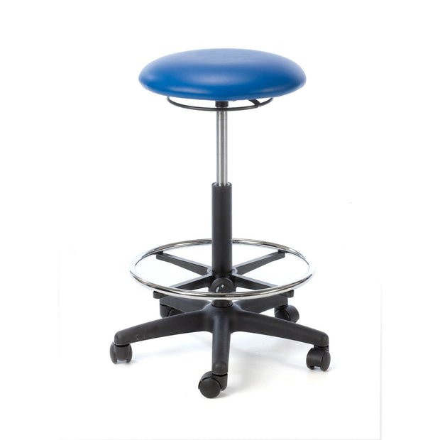 Operators Stool - High Version - Height range 54-74cm - with foot support ring fitted