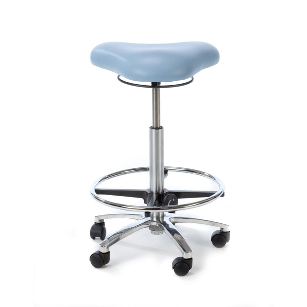 Premium Sonography Stool - High Model - Height Range 59-78cm - Foot support ring fitted