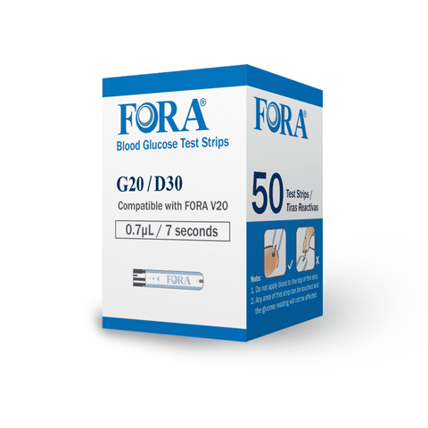 Fora Blood Glucose Test Strips - Box 50