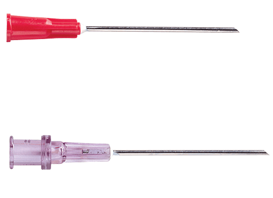 18G Hypodermic Needle (1.2mm x 38mm) Pink (18G X 1, 1/2 inch) Rays  MicroTip/Ultra