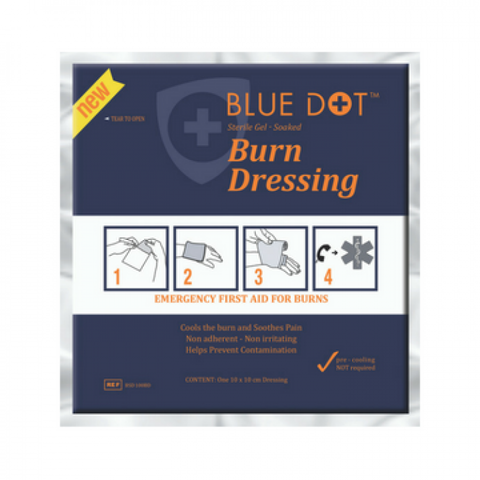 Blue Dot Small Burn Stop Dressing 10cm x 10cm