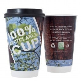 16oz 100% Recyclable Cup Double Walled for 400