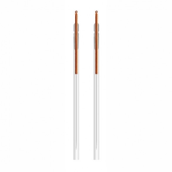 C-Type Copper Acupuncture needles 0.30x100mm in a guide tube