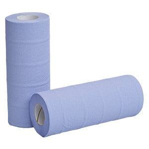 Blue 10" Wiping Rolls Compostable