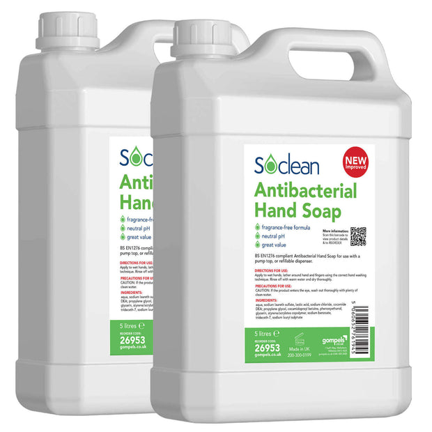 Soclean Antibacterial Hand Soap 5 Litre 2 Pack