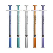 Unisharp 1ml 27g Fixed Needle Syringe: Mixed Colours - Pack Of 100