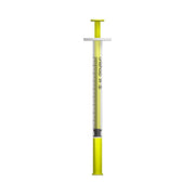 Unisharp 1ml 29G Fixed Needle Syringe: yellow - Pack of 100
