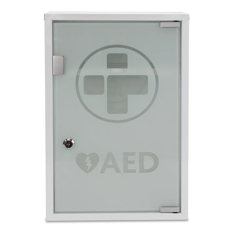 AED Metal Wall Cabinet (UNALARMED) with glass door,Lockable(Large)460x300x120mm