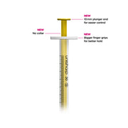 Unisharp 1ml 30G Fixed Needle Syringe: Gold - Pack Of 100