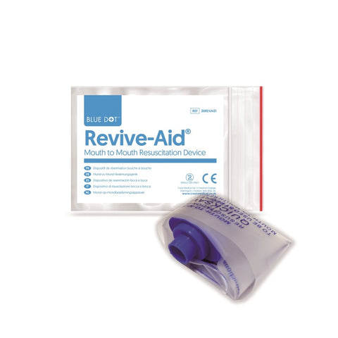 CPR Mask - Pocket Resuscitator Blue Dot Revive Aid