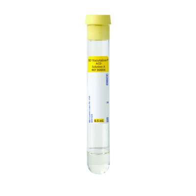 BD Vacutainer Glass ACD Solution A tube 8.5ml (Yellow) - Pack of 100