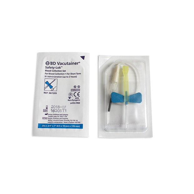 BD Safety-Lok Blood Set 25g x 0.75 Per 50 W/out Luer Adaptor 12 Tubing