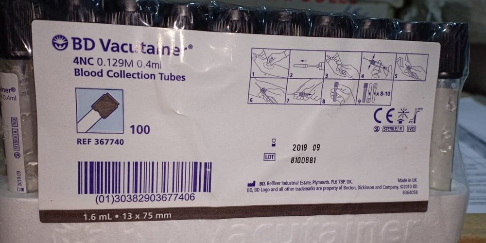 Plastic 367740-BD Seditainer Esr Tube 1.6ml, for Laboratory, 4nc Sodiu ...