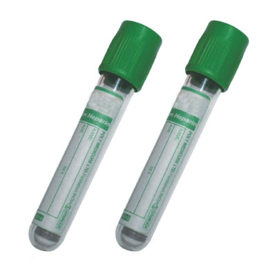 BD Vacutainer Plastic Lithium Heparin Tube 4ml With Green Hemogard Closure - Pack of 100