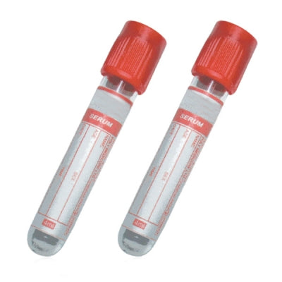 BD Vacutainer Plastic Serum Tube 4ml With Red Hemogard Closure - Pack of 100