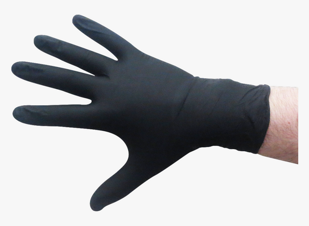 Ansell Disposable Gloves, Black Nitrile, For General Industrial Use (Box-100)