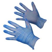 Blue Vinyl Powder Free Gloves - Box of 100