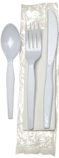 4 in 1 Economy Meal Pack, Knife, Fork, Spoon & Napkin for 250