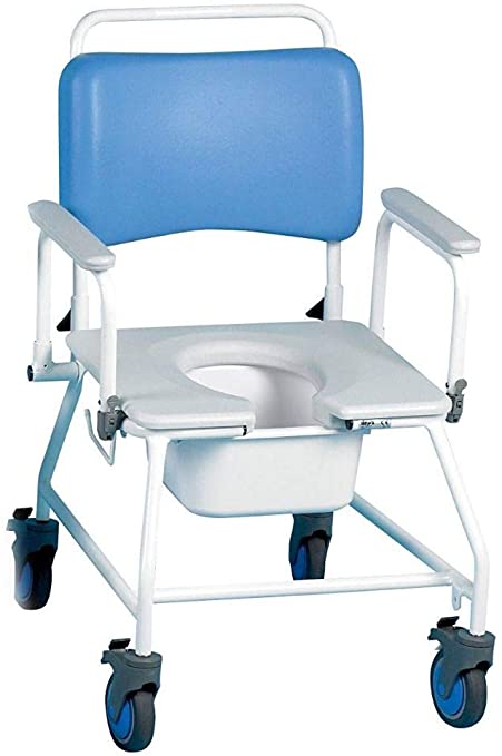 Homecraft Deluxe Attendant Heavy-Duty Shower Commode Chair (510mm Seat Width)