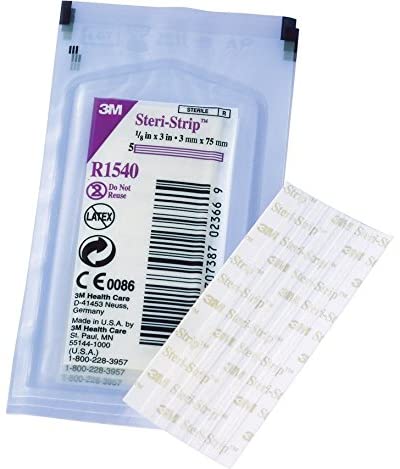 Steri Strip Sterile First Aid Skin Closures For Minor Cuts 3mm X 75mm X 5 Strips [Pack of 50]