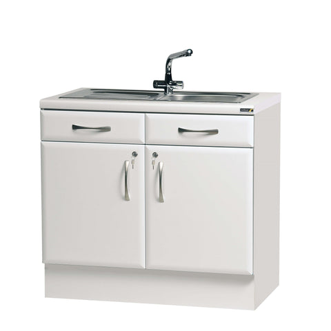 100cm Sink Cabinet (Excludes Sink) - White (High Gloss)