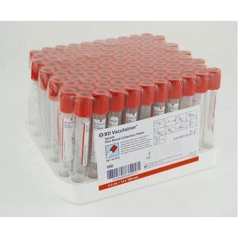 Vacutainer Plastic Serum Tube - 10ml x 100