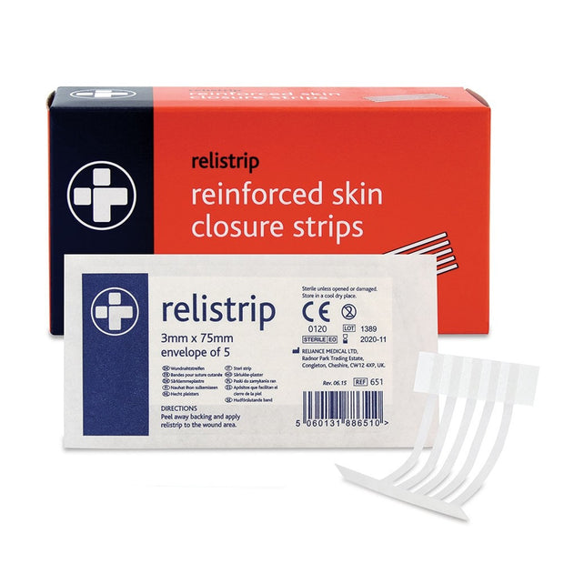 Relistrip Skin Closure 3 Strips - 6mmx75mm - Box of 50