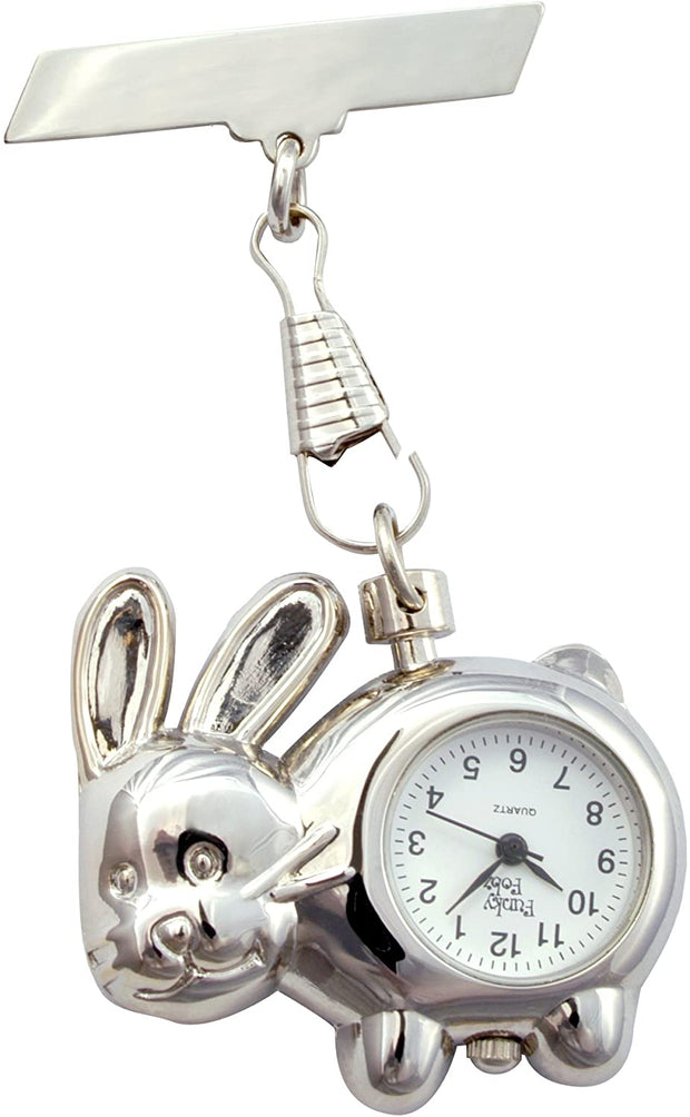 Silver Rabbit Fob Watch