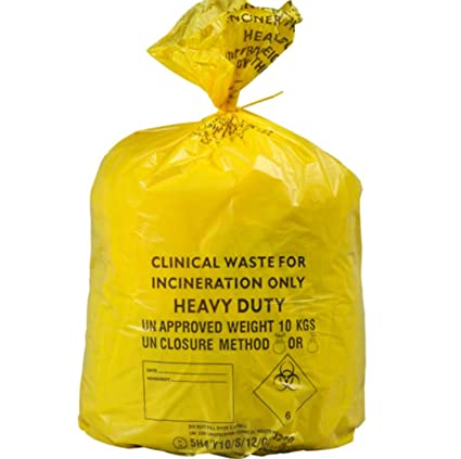 Heavy Duty Clinical Waste Sack – Yellow, Roll
