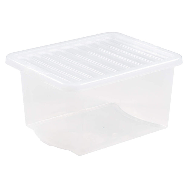 Crystal Storage Box and Lid Clear 35l