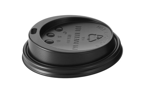 Black Domed Sip Lid to Fit 8-9oz Hot Cup Recyclable for 1000