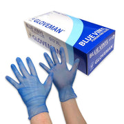 Blue Vinyl Powder Free Gloves - Box of 100