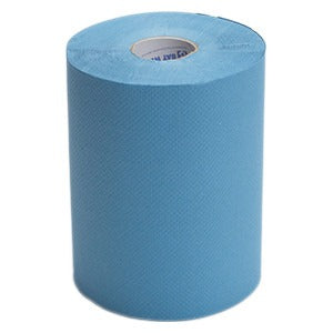 Blue Accent Embossed Hand Towel Rolls - 100M Compostable