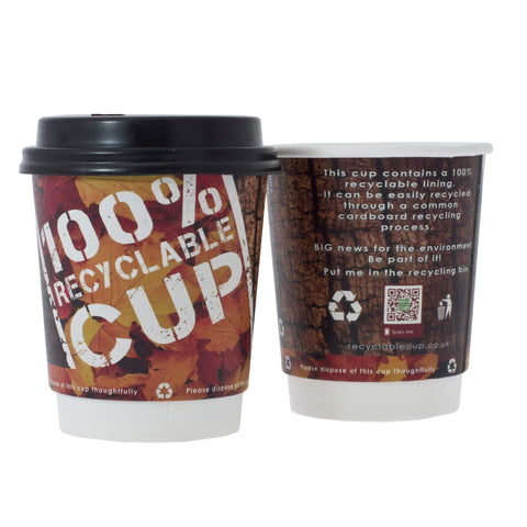 8oz 100% Recyclable Cup Double Walled for 500