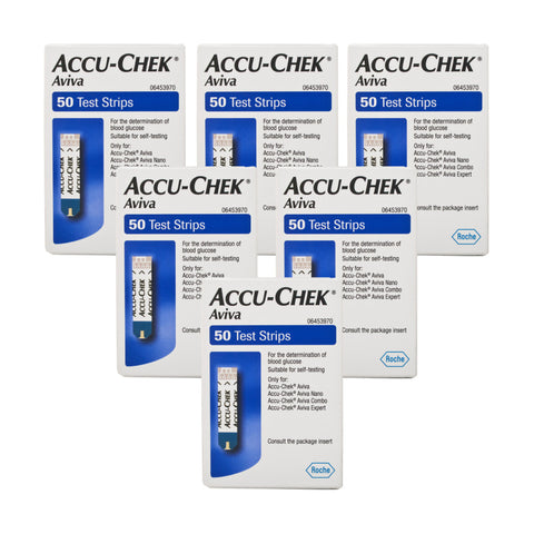 Accu-Chek Aviva Glucose Test Strips 6 Pack - 50 Strips
