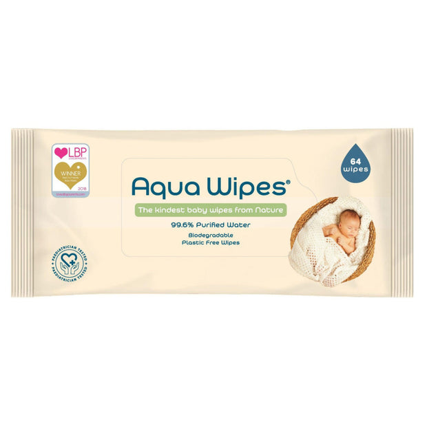 Aqua Wipes - 64 Wipes