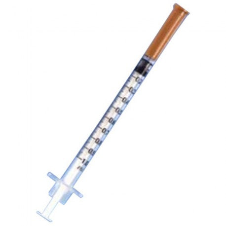 BD 1ml Plastipak Syringe + Needle 26gx 1/2" Pcs of 100