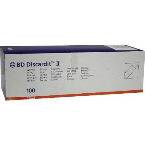 BD Discardit 10ml Syringe Eccentric Luer Slip Pack of 100