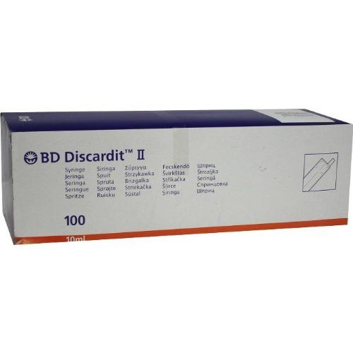BD Discardit 10ml Syringe Eccentric Luer Slip Pack of 100